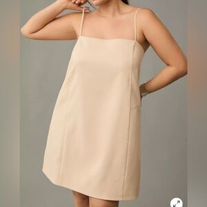 Mare Mare Linen Blend Square-Neck A-Line Mini Dress XL